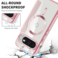 Weview Étui portefeuille magnétique de luxe en PU pour téléphone portable Google Pixel 10 Pro en galvanoplastie
