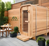 Generator uap elektrik Modern ruang untuk 2 orang Panel kontrol untuk kamar tidur menggunakan kayu inframerah jauh 12kW ruang Sauna