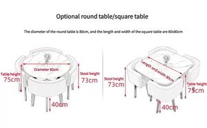 Đảm Bảo Chất Lượng Vòng Hình Chữ Nhật Bằng Đá Cẩm Thạch Bằng Gỗ Bàn Ăn Đặt 4 Ghế Thiêu Kết Đá Hàng Đầu Ăn Đặt Bàn Ăn Hiện Đại - Product Image 6