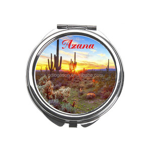 Nhà Sản Xuất Phụ Nữ Sang Trọng Đôi Hai Mặt Vòng Nhỏ Mini Mỹ Phẩm Gương Xách Tay Nhỏ Gọn Tùy Chỉnh Túi Trang Điểm Gương - Product Image 3