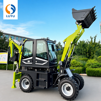 Mini-chargeuse-pelleteuse LUYU, nouveau modèle, 4x4, tracteur compact diesel avec chargeur frontal et pelleteuse
