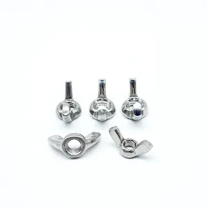 M5 M6 M7 Stainless Steel Wing Nuts Flat Square Wings Carbon Steel Zinc Plated Butterfly Nut 1/4-20 3/8" Wing Butterfly Nuts