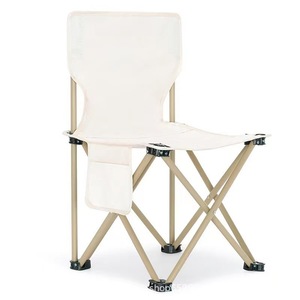 Camping Chair <b>Outdoor</b> Folding Lightweight Portable <b>Stool</b> With Backrest For Garden Fishing Art Sketching Use - Product Image 2