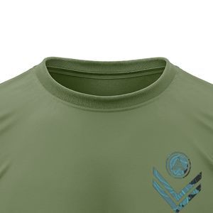 Camiseta personalizada de poliéster verde de manga larga con ajuste seco y liso, Camiseta deportiva a granel para hombre, camiseta de pesca - Product Image 3