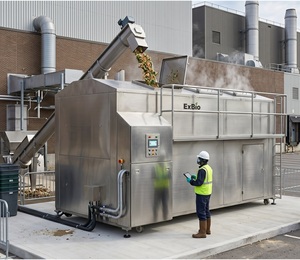 Exbio Eco Friendly <b>Composting</b> Machine for Factory Commercial Digester Organic Waste Recycler High Capacity - Product Image 1
