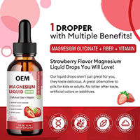 Biocaro Gouttes de magnésium liquide avec glycinate de magnésium, vitamine B6, bromélaïne pour un sommeil profond, une relaxation de l'humeur et des muscles