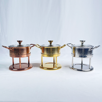 Hui-e Korean StyleIndividual Acier Inoxydable Mini Alcool Portable Hot Pot pour Camping en Plein Air & Restaurant & Home