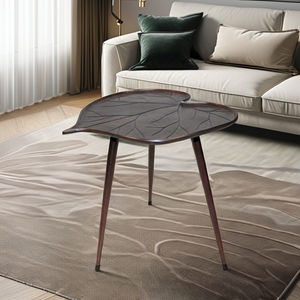 Mesa auxiliar de aluminio ligera y moderna, acabado pulido, duradera, decorativa para interiores y exteriores, comedor, sala de estar, hogar, cocina, uso - Product Image 1