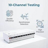 Analyseur de charge et de décharge de cellules de batterie au lithium 10 canaux 5V 30A avec système de test de capacité, DCIR et d'équilibrage