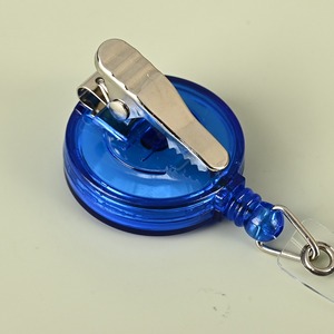 Porte-badge rond rétractable 32mm pince crocodile bobine d'insigne en plastique transparent pour étudiants et enseignants - Product Image 5