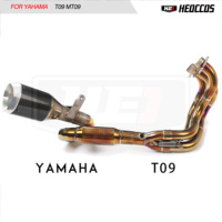Collecteur d'échappement complet en alliage de titane HEO pour moto Yamaha MT09 – Kit complet de quincaillerie d'échappement