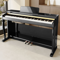 Hochwertiges Digitalpiano mit 88 Tasten für Zuhause, 3 Pedale, Interner Hammermechanik, Eingebauter Lautsprecher, Bodenständer, 256 Polyphonie