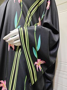 New Thổ Nhĩ Kỳ Kimono hồi giáo dài cardigan abaya hoa in hồi giáo quần áo khiêm tốn saudi arabia Dubai abaya với khăn trùm đầu - Product Image 6