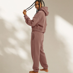 Ensemble de survêtement personnalisé pour femmes, vente en gros, tenue de sport 2 pièces : sweat à capuche et pantalon de jogging - Product Image 2