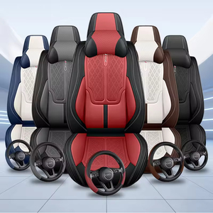 Housses de siège auto en cuir de luxe Sharp Drive, ensemble complet 14 pièces, toutes saisons, style professionnel, décoration intérieure, Peugeot Cerato Forte Fit - Product Image 1