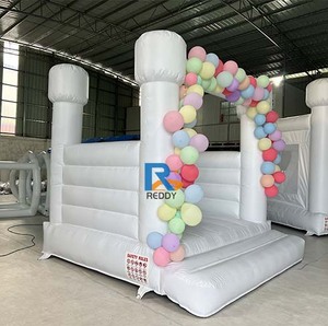 <span class=keywords><strong>Castillo</strong></span> Inflable Chateau Licorne 10x10 con Tobogán, Color Blanco, Rosa Pastel y Blanco <span class=keywords><strong>Real</strong></span>, para Bodas, Oferta - Product Image 4