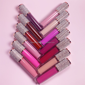 Best Selling Customize OEM Bulk Black Matt Lip Glaze Vendor Pigmented <strong>Pink</strong> Dark <strong>Brown</strong> Glitter Liquid Matte <strong>Lipstick</strong> - Product Image 1