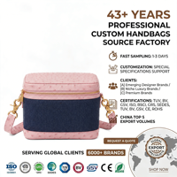 Sac bandoulière rose poudré en similicuir d'autruche gaufré, étui de toilette élégant en jean personnalisé, sac à main chic pour femme, personnalisation OEM