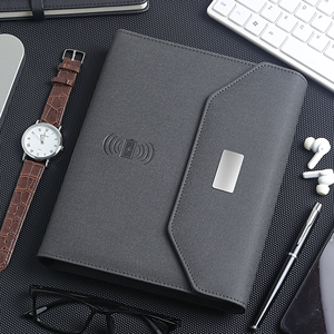 A5 Multifonction Notebook 8000mah <span class=keywords><strong>Rechargeable</strong></span> Power Bank avec <span class=keywords><strong>Cuir</strong></span> PVC Couverture Filaire Sans Fil Notebook Cadeaux - Product Image 4