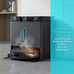 Aspirateur sans fil, puissance d'aspiration de 20000 Pa, 3 en 1 : balayage, lavage, aspiration humide et sèche, batterie de 5200 mAh, aspirateur robot - Product Image 2