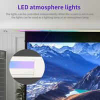 Pantalla de Proyección Motorizada Inteligente de 92 Pulgadas para Techo, Formato 16:9, ALR, Black Diamond, Dangbei JMGO