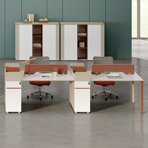Estación DE TRABAJO DE cubículo de madera convertible moderna con mesa de escritorio de ordenador extensible modular - Product Image 2