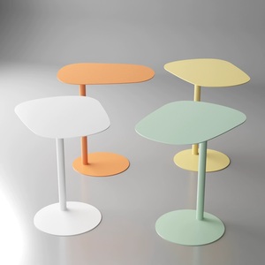Mesa de centro con bandeja ovalada colorida de Metal moderno personalizado, sofá de aluminio, mesa auxiliar, mesa de balcón, trabajo de mecanizado - Product Image 2