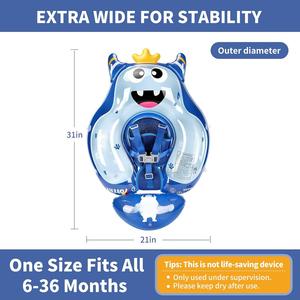 Nouveau flotteur bébé amélioré avec auvent UPF50+, siège réglable antidérapant pour piscine, pour bébés de 6 à 36 mois - Product Image 2