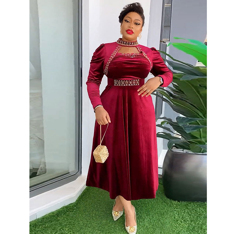 green emerald velvet dress Plus Size Evening Dress for Mom