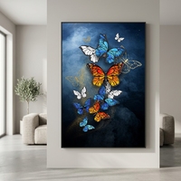 Peinture décorative murale moderne de luxe, nature morte imprimée, grande taille, pour salon, avec support en alliage d'aluminium