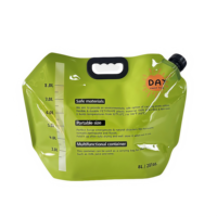 Sac de stockage d'eau pliable 8L 10L 15L, pochette de rangement en plastique, réservoir congélable, bouteille pliable pour le sport et le camping en extérieur