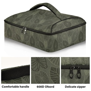 Hawaiian Kalo Design Custom Print Potluck Parties Aluminum Casserole Pans Insulated Food Warmer Cooler Bag for Camping - Product Image 2