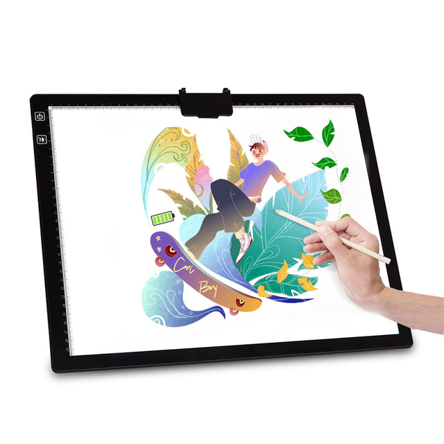 A3-D40 Graphic Writing Tablet Wireless LED Drawing Light Board 5V Tattoo Sketch Pad Display Board Adjustable Dimming Light Box