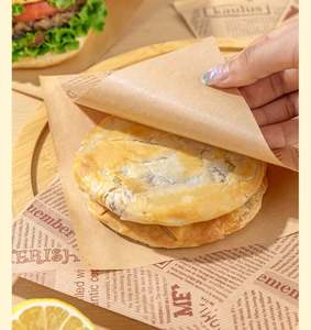 Bolsa de Papel Triangular Antigrasa para Sándwiches, Hamburguesas, Papel de Embalaje Kraft de Grado Alimenticio, Logotipo Personalizado - Product Image 4