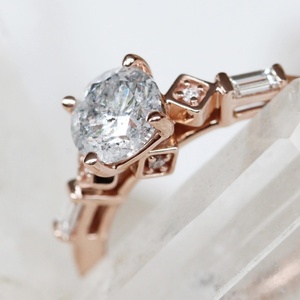 Anillos de Moissanita Preciosos para Boda, Anillo de Moissanita Cuadrado Incoloro, Anillo de Moissanita Elegante - Product Image 6