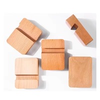 Nouveaux cadeaux d'affaires originaux : support de téléphone en bois universel pour bureau, supports de téléphone portable en bois personnalisables avec logo, support de téléphone de bureau