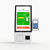 Sistema de punto de venta (POS) todo en uno con pantalla de 21.5 pulgadas, terminal de autoservicio para tiendas de conveniencia, lector de tarjetas y software.