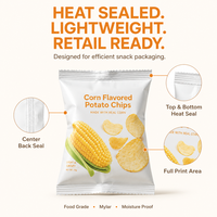 Sac en mylar scellé moyen de qualité alimentaire scellé à la chaleur imprimé, sac en plastique d'emballage de croustilles de biscuit biodégradable anti-odeur