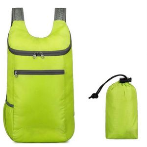 Muestra gratuita de mochila de viaje plegable, ligera, impermeable, con doble bolsillo, para promoción al por mayor - Product Image 1