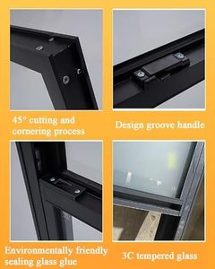 Fenêtre coulissante pliante en alliage d'aluminium pour cuisine, avec verre trempé, design coulissant et pliable, certifiée CE - Product Image 4