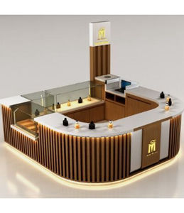 Mostrador de Bar Elegante para Panadería/Pastelería, Mueble Comercial de Piedra <span class=keywords><strong>y</strong></span> Madera, Diseño Resistente al Agua para Bar en Casa <span class=keywords><strong>y</strong></span> Uso en Exteriores - Product Image 3