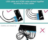 Câble KVM USB MT-VIKI (lot de 2) - 1,8 m, Cordon double HDMI USB A/B 4K pour commutateur KVM standard