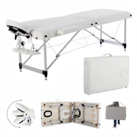 Table de massage spa multifonction pliable et portable en aluminium à 2 sections, à hauteur réduite, couleur personnalisable, pour salon et salle de sport – Offre Spéciale