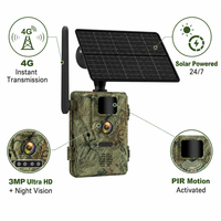 Cámara de Caza Solar 4G Ucon 2K FHD para Exteriores, Impermeable, con Batería de 7800mAh, Tarjeta SIM 4G y Sensor de Movimiento de 0.2s