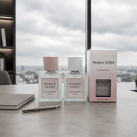 Diffuseur d'arômes électrique Nordic Scent de 200 ml, diffuseur de parfum portable en verre, machine à parfum d'ambiance alimentée par USB avec boîte