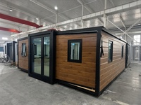 Kit de maison modulaire préfabriquée pliable à deux étages en acier, option cuisine, salon, bureau, ignifuge et résistant à l'eau