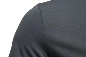 Camiseta de Manga Corta para Hombre, Cuello Redondo, Color Sólido, Transpirable, de Secado Rápido, Poliéster/Algodón, Talla Grande, Informal, Lisa - Product Image 5