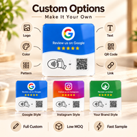 Cartes NFC intelligentes personnalisables et reprogrammables pour avis Google, autocollants de table étanches, Tap-to-review, vente en gros pour restaurants, hôtels, cafés