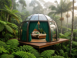 Domo Geodésico de Vidrio Impermeable con Estructura de Aluminio, Cabaña Transparente Tipo Iglú para Jardín, Carpa de Glamping para Hotel - Product Image 5