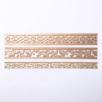 Moulure décorative sculptée en hêtre allemand de style européen, motif ajouré antique, pour bordure de plafond et mur de fond